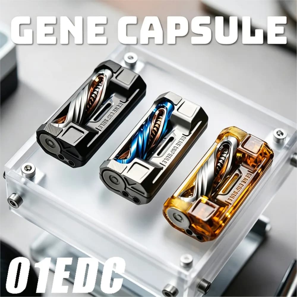 01EDC GENE CAPSULE Dense Track A Slider Meccanico Composito a Collegamento Magnetico con Struttura a Doppia Elica DNA, Giocattoli Antistress