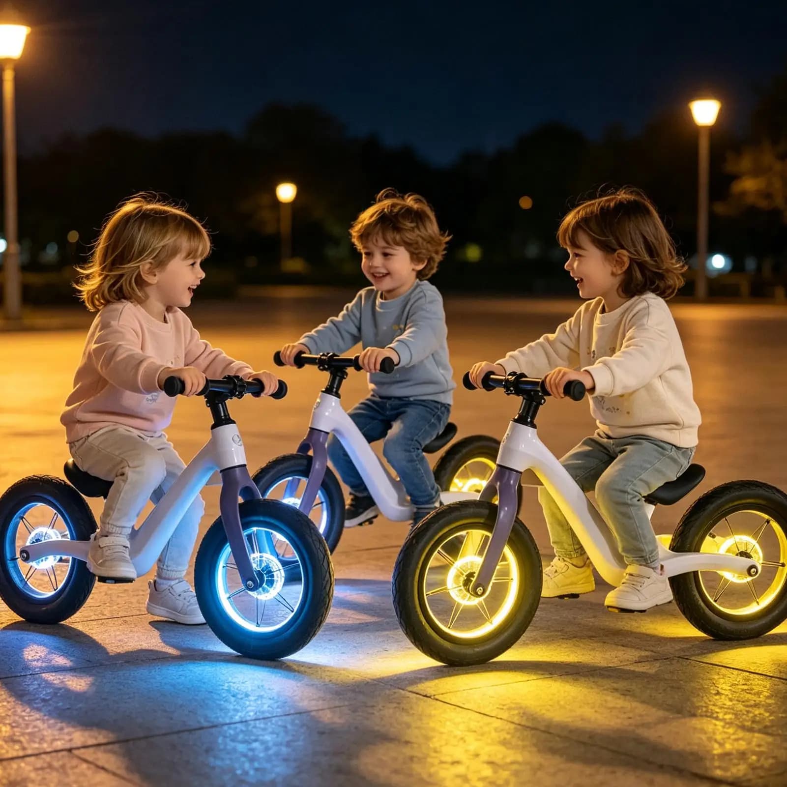 Bike Lights Kids RGB Rechargeable Motion Sensor Bright Cool Lamp Kids Night Riding Bike Safety Lights For Boys Girls Outdoor