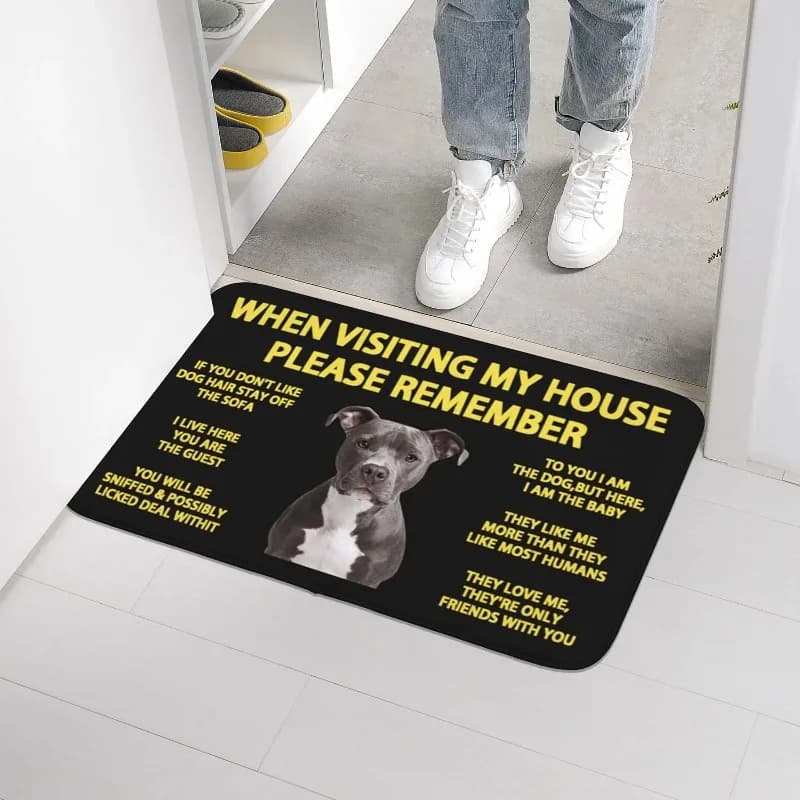 Tappetini Staffordshire Bull Terrier per pavimento, porta, bagno, cucina, antiscivolo, per interni, per giardino, ingresso, tappeto