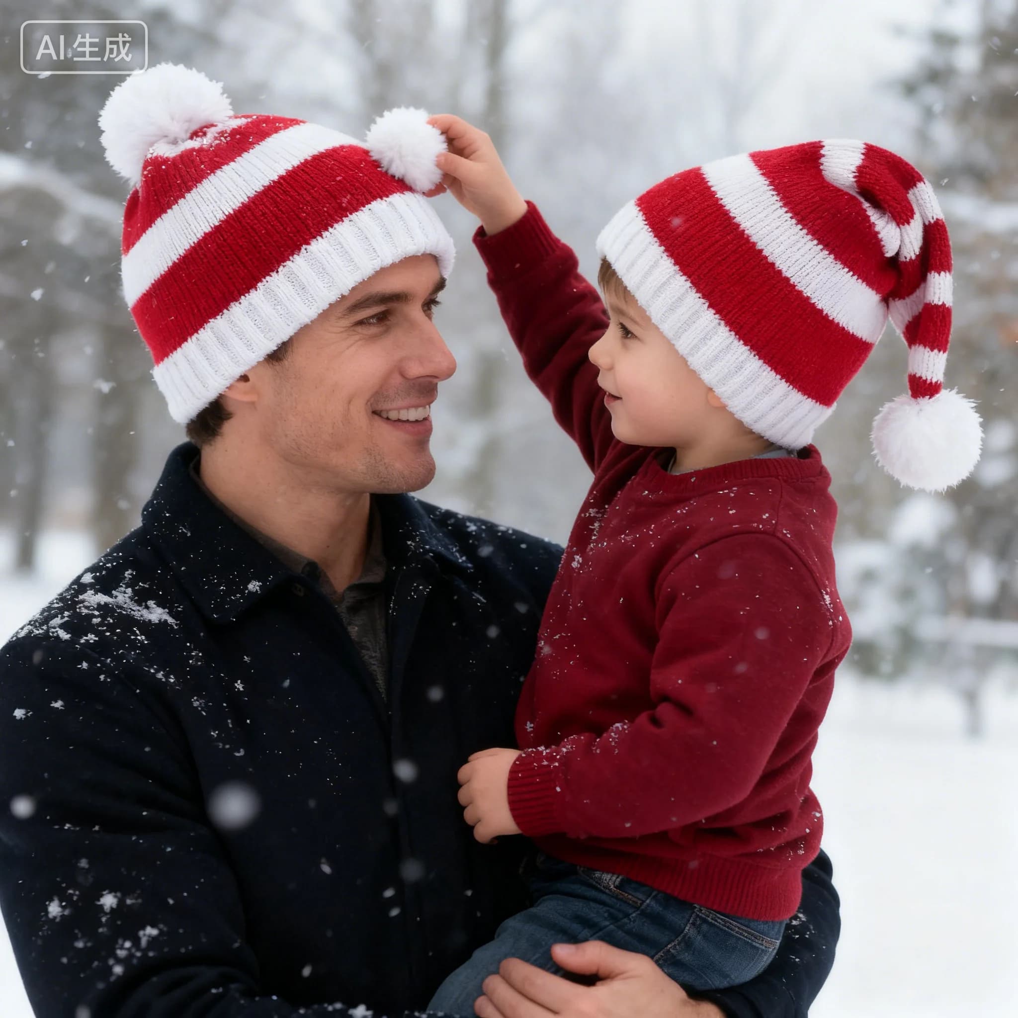 Classico cappello natalizio rosso Cappello da Babbo Natale in peluche con finiture bianche in pelliccia sintetica e pompon per il giorno di Natale
