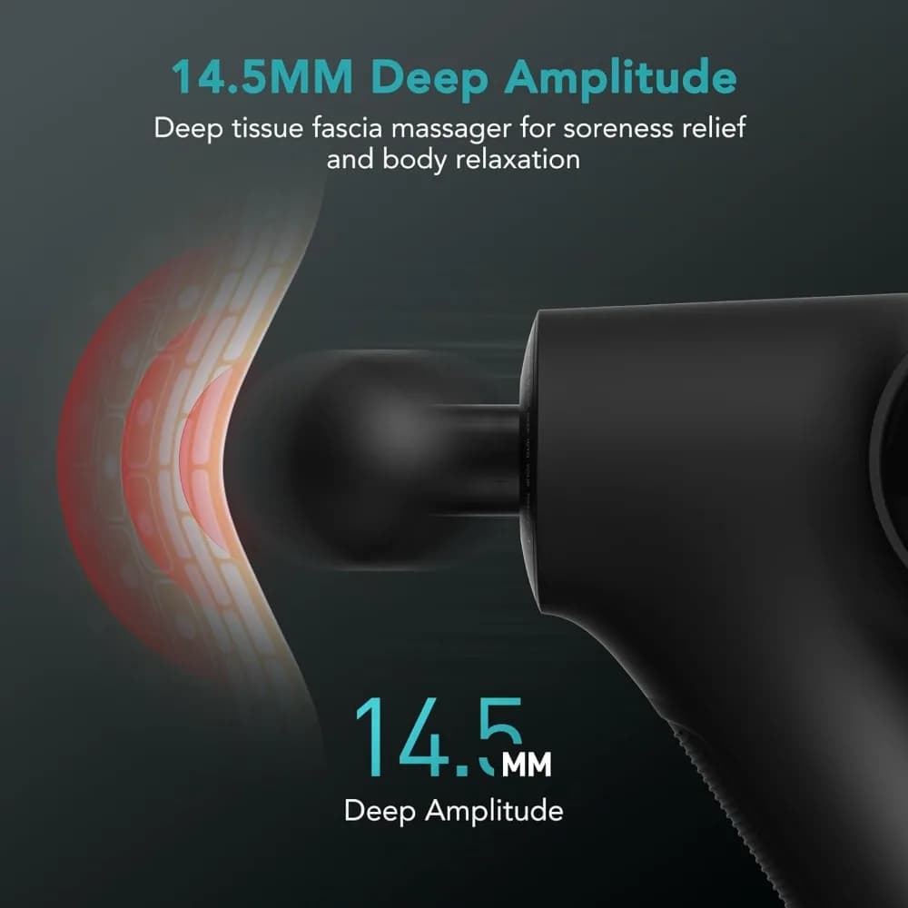 Massage gun Deep fabric 14,5 mm Percussion band Muscle massager for athletes Soothing from pain Recovery Relaxation