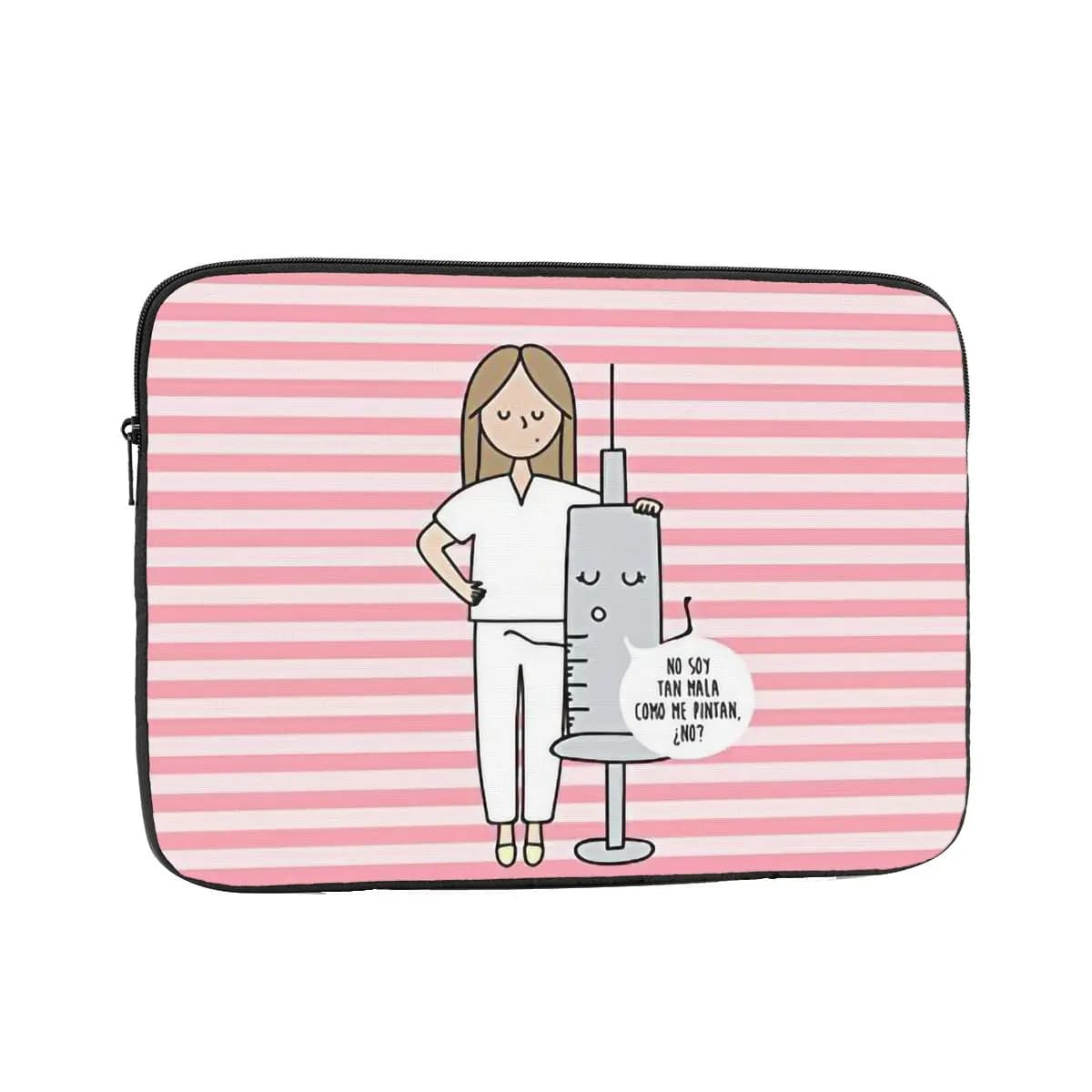 Custodia per laptop Custodia per infermiera Medicina 10 12 13 15 17 pollici Custodia per notebook Enfermera En Apuros Custodia antiurto per computer da dottore