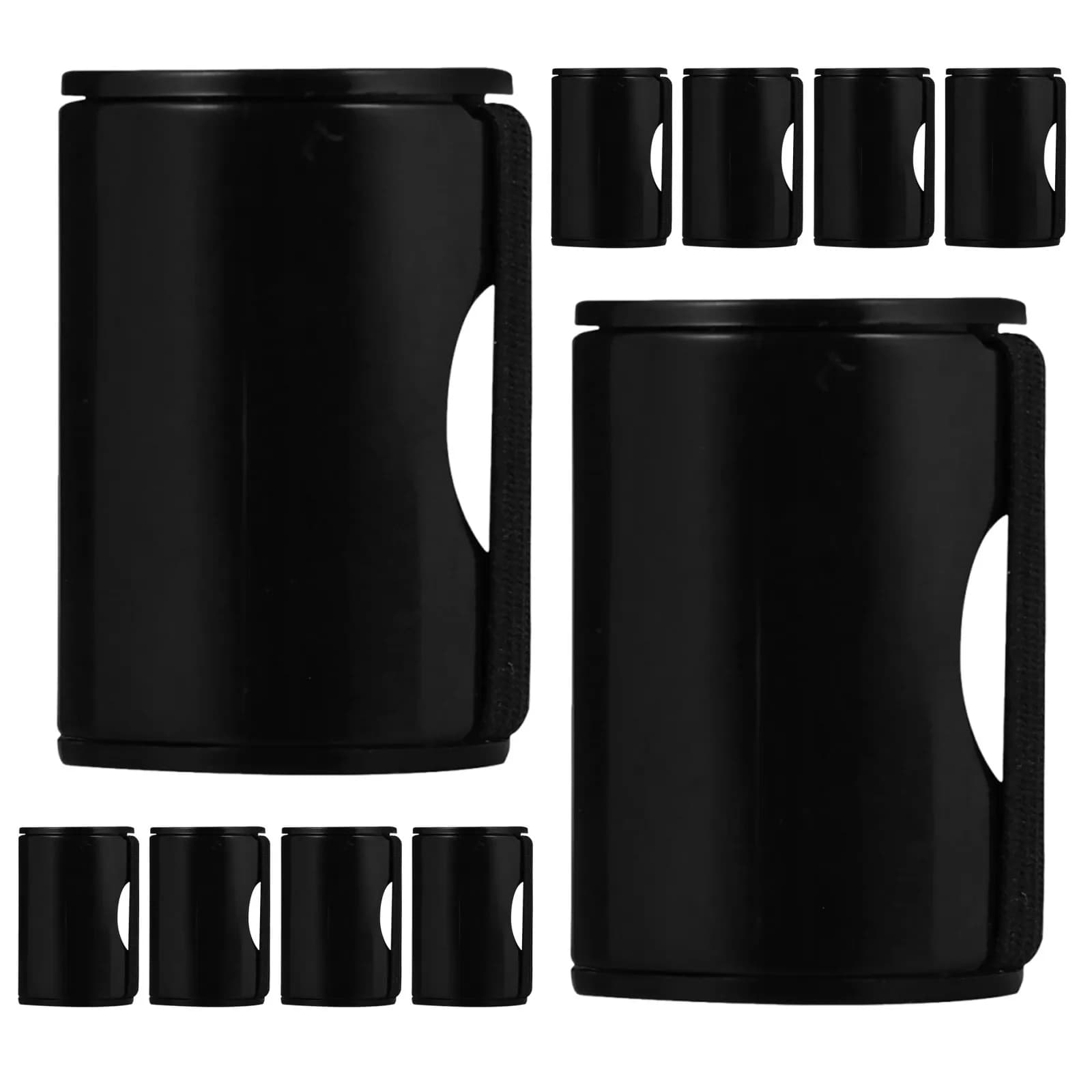 Set di 10 Shaker a Dita per Chitarra, Ukulele e Banjo, Strumento a Percussione per Migliorare il Ritmo, Portatile e Robusto in Metallo e Plastica