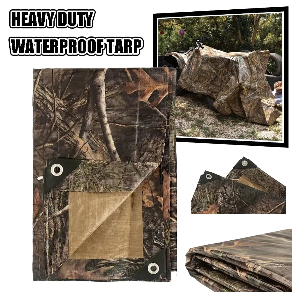 Durable waterproof cover, multipurpose occult with camouflage polyester cover for bionic tree for ground tent for camping pool on garden roof