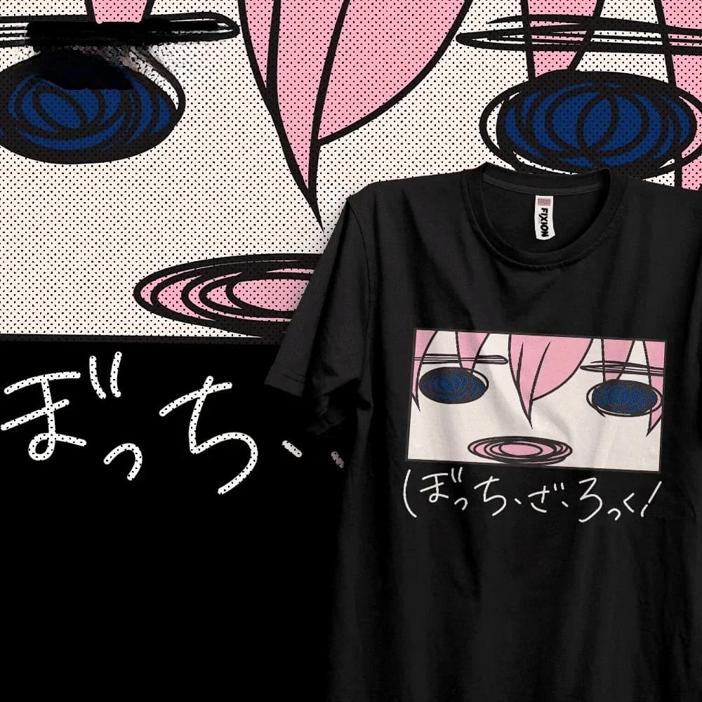 T-shirt Manga Bocchi The Rock – Marzo Anime Tee Harajuku Abbigliamento uomo T-shirt oversize T-shirt grafiche Streetwear