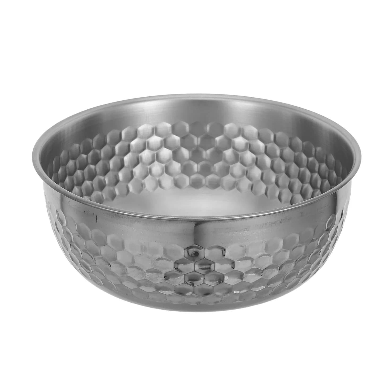 Ciotola per Cani in Acciaio Inossidabile Martellato, Lussuosa e Decorativa, Antiscivolo, Anti-Ribaltamento, Design Profondo, Base Stabile e Pesante, per Cibo e Acqua, Grande