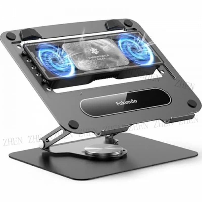 Y Supporto di raffreddamento per laptop regolabile nero con dispositivo di raffreddamento termoelettrico staccabile