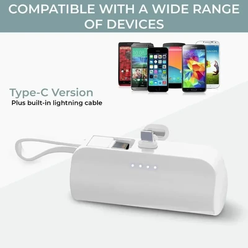 Mini Power bank da 50000 mAh batteria esterna plug-in power bank per iPhone12 13 14 15 Samsung Huawei e Xiaomi power bank portatile