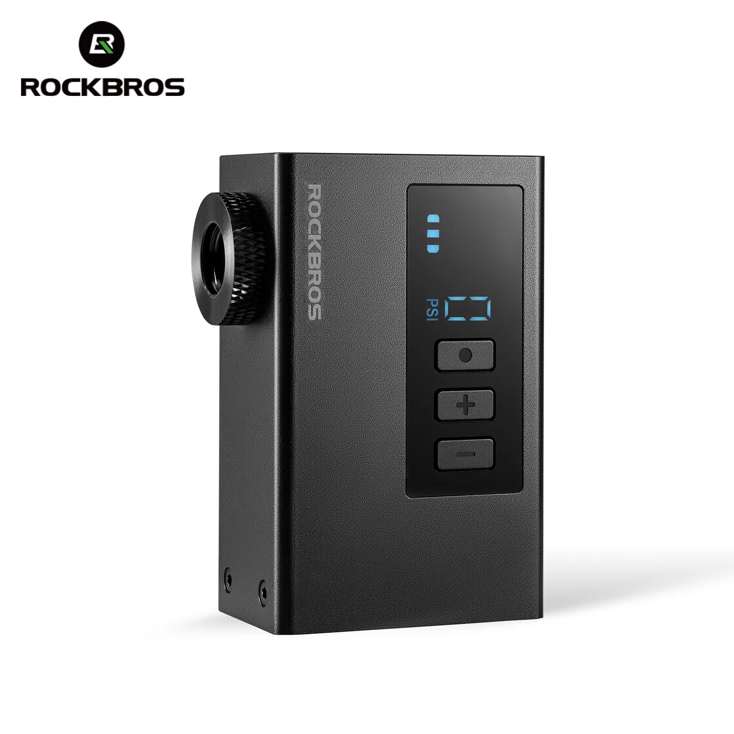 ROCKBROS 120 PSI Electric Pump Portable Bike Air Rechargeable Tire Inflator Pump 420mAh Aluminum alloy with Digital Display Pump