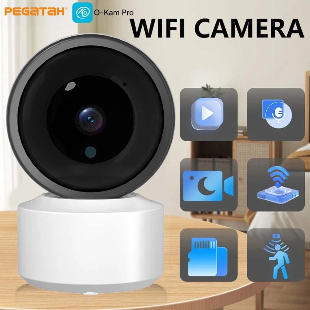 Telecamera di Sicurezza Domestica 5MP 2K HD WiFi, Baby Monitor con Audio Bidirezionale, Rilevamento Movimento, Facile Installazione, Visione Chiara Giorno e Notte