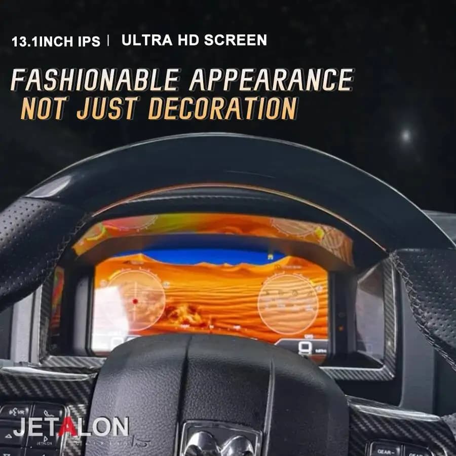 13.1inch For Dodge RAM 1500 2008-2018 Full LCD Dashboard Screen Car Digital Cluster Virtual Cockpit Speedometer Instrument Panel