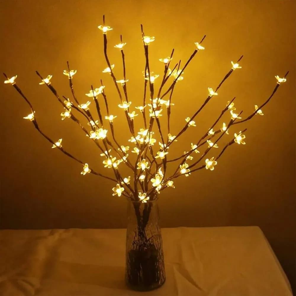 1PC 20LED scatola batteria fiore di ciliegio ramo di albero luce della stringa, adatta per camera da letto, soggiorno e decorazione domestica