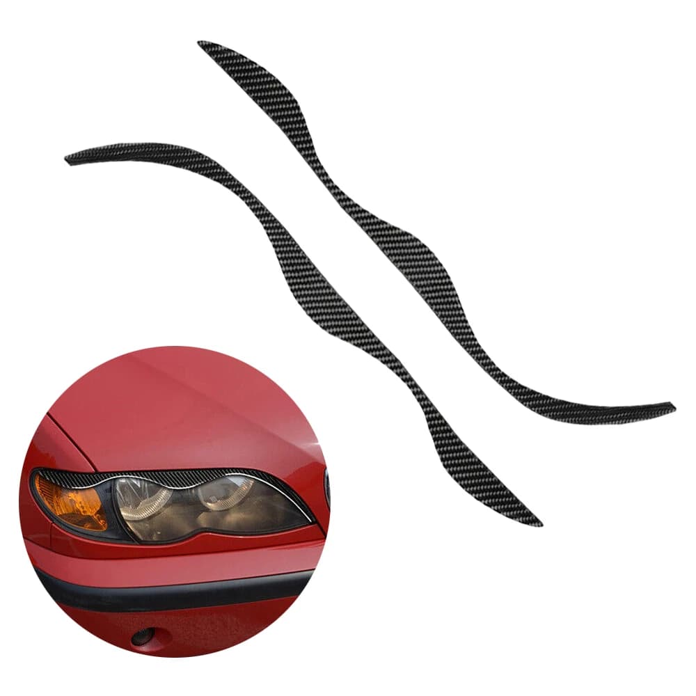 Car Lighthouse Palpebra Eyebrow Cover Front Headlight Palpebra Eyebrow Cover Trim For 1998-2005 BMW Series 3 E46