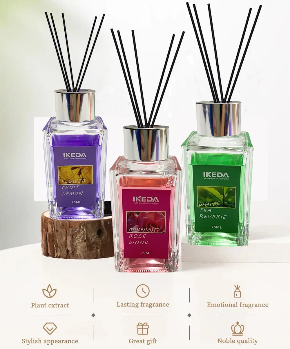 75ml Aromatherapy Essential Oil House Bedroom Without Flame Fragrance Deodorant Car Aromatherapy Instruments of Long-Term Removal