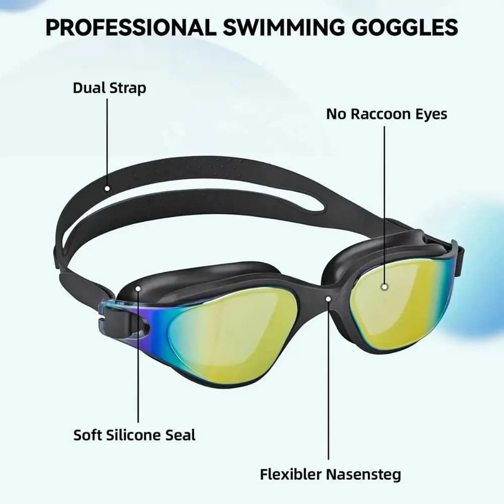 PC Anti-fog Diving Goggles Anti-fog Anti-UV Swimming Goggles Electroplated HD UV Protection Swim Eyewear Swimming Tools