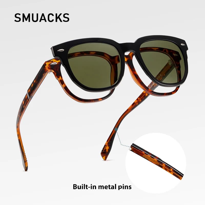 Occhiali da sole alla moda Uomo Clip su occhiali da sole Lenti polarizzate Donna Luxury Brand Vintage Miopia Eyelasses Frame Driver Shade