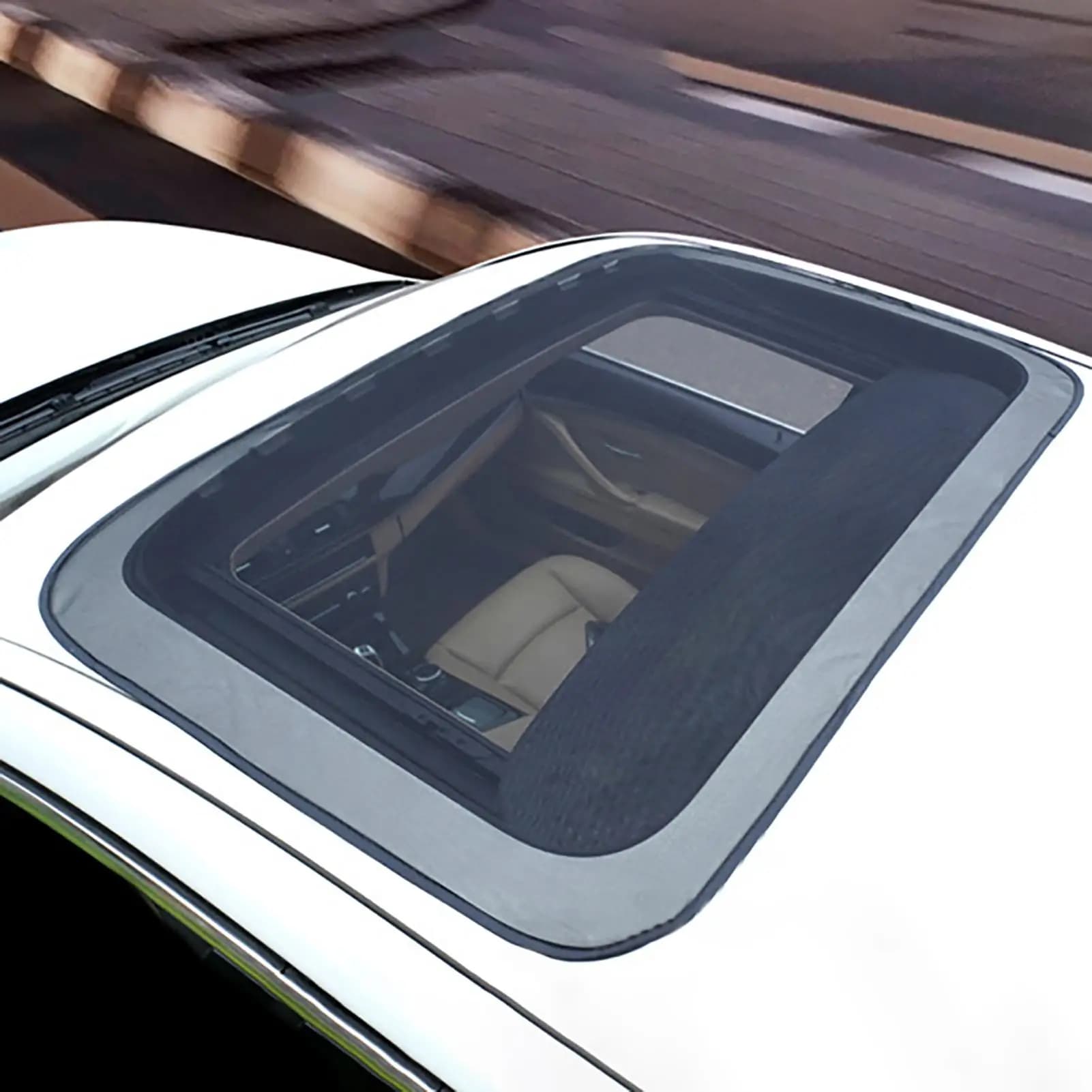 Sunroof Screen for Camping Magnetic Sun Roof Breathable Mesh Skylight Screen Moonroof Breathable Car Roof Cover Sunshade for Car