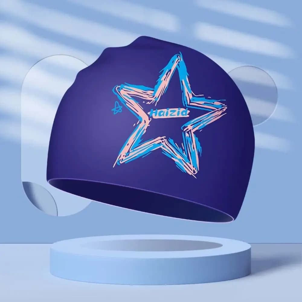 Photography Props Silica Adult Swimming Cap Moon Star Diving Cap Long Hair Waterproof Bathing Cap Natatorium