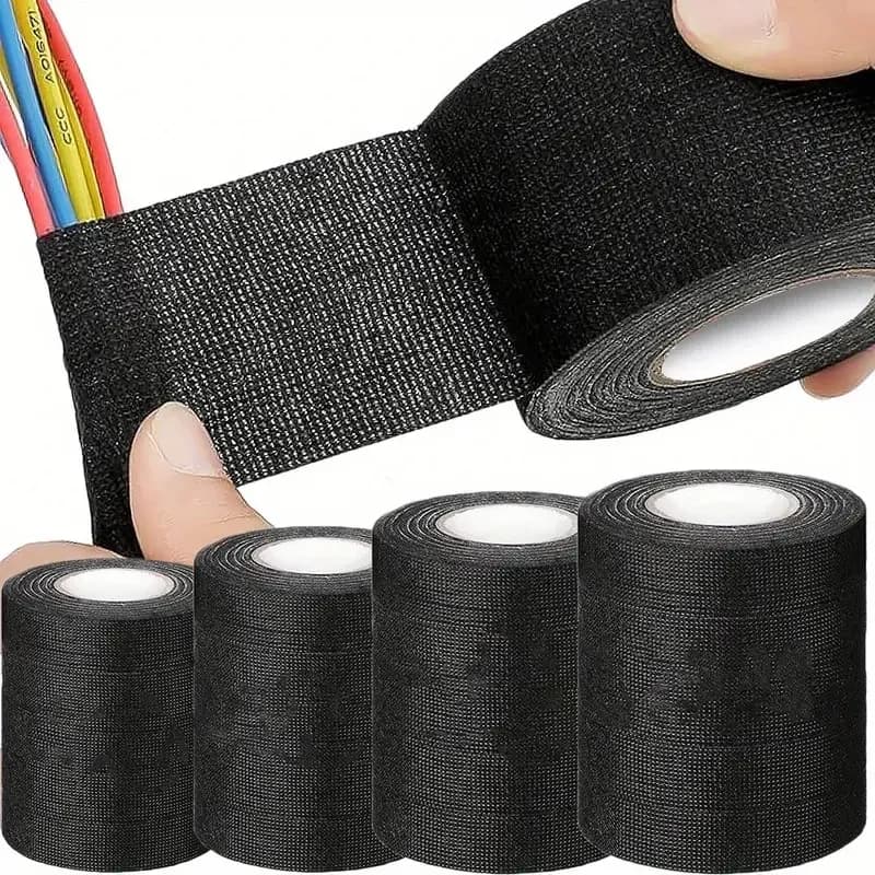 9/15/25/32/50MM Electric Insulating Tape Heat Resistant Wiring Harness for Car Protective Frame Waterproof Tape