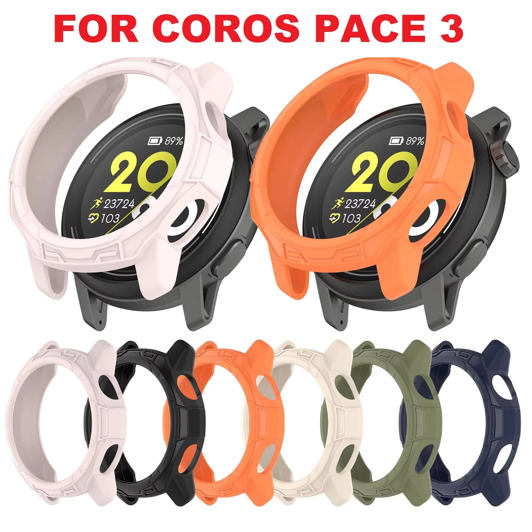 Custodia in silicone cava per COROS PACE 3 Smart Watch cinturino morbido TPU protettivo paraurti protezione guscio accessori Pace3