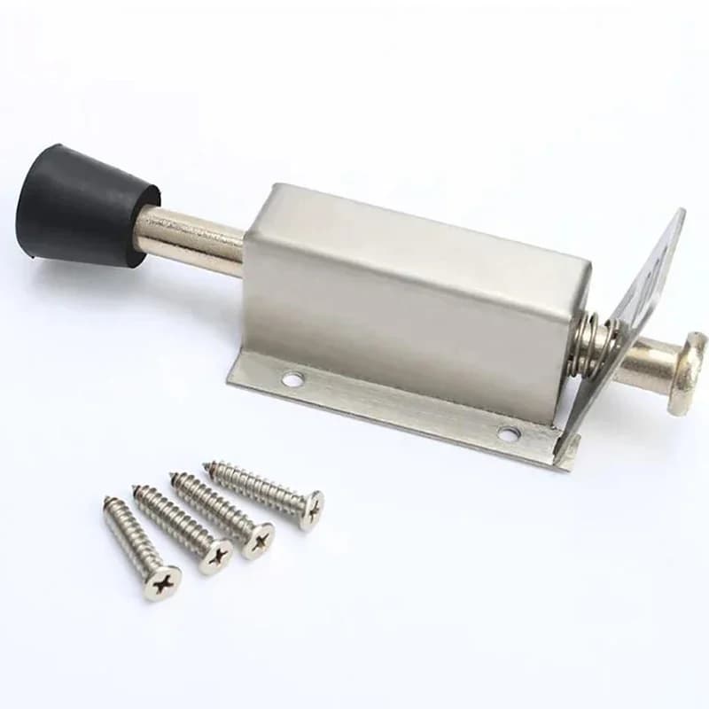Fermaporta Kickdown Fermaporta con pedale caricato a molla in acciaio inossidabile Supporto per fermaporta per carichi pesanti Supporto per serrature per porte 140mm deurstopper