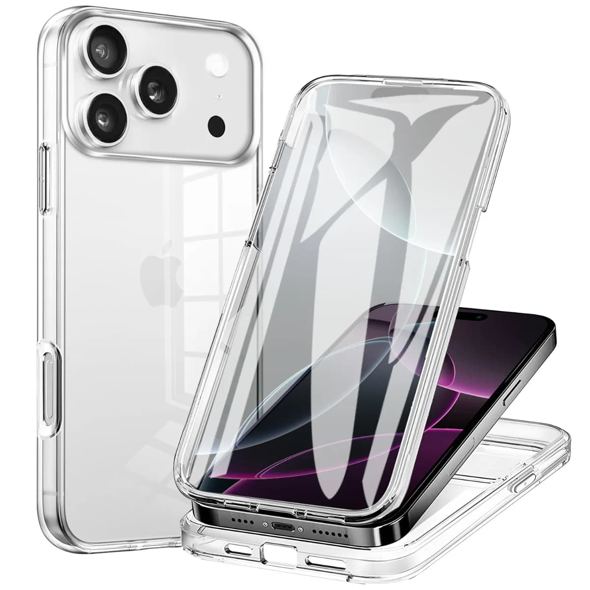 Transparent Inclusive Protective Phone Case for IPhone 17 Air 16E 16 15 Plus 14 Pro Max 13 12 Mini XS X XR Shockproof Hard Cover