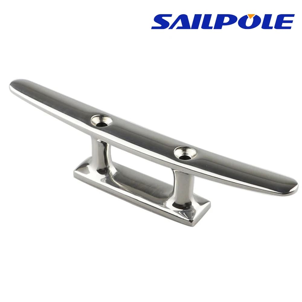 Per barca marina ponte corda legame yacht 4 "5" 6 "8" tacchetta piatta bassa acciaio inossidabile 316 2 fori per vite tacchette per barche hardware
