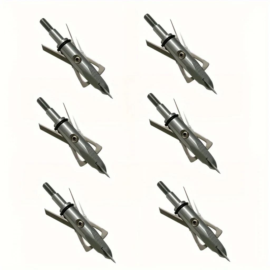 Cqwsbsy 6PK Hunting Broadhead, Crossbow X, 2-Blade 100 Grain 2' Cutting Dia Archery Arrow Broadhead