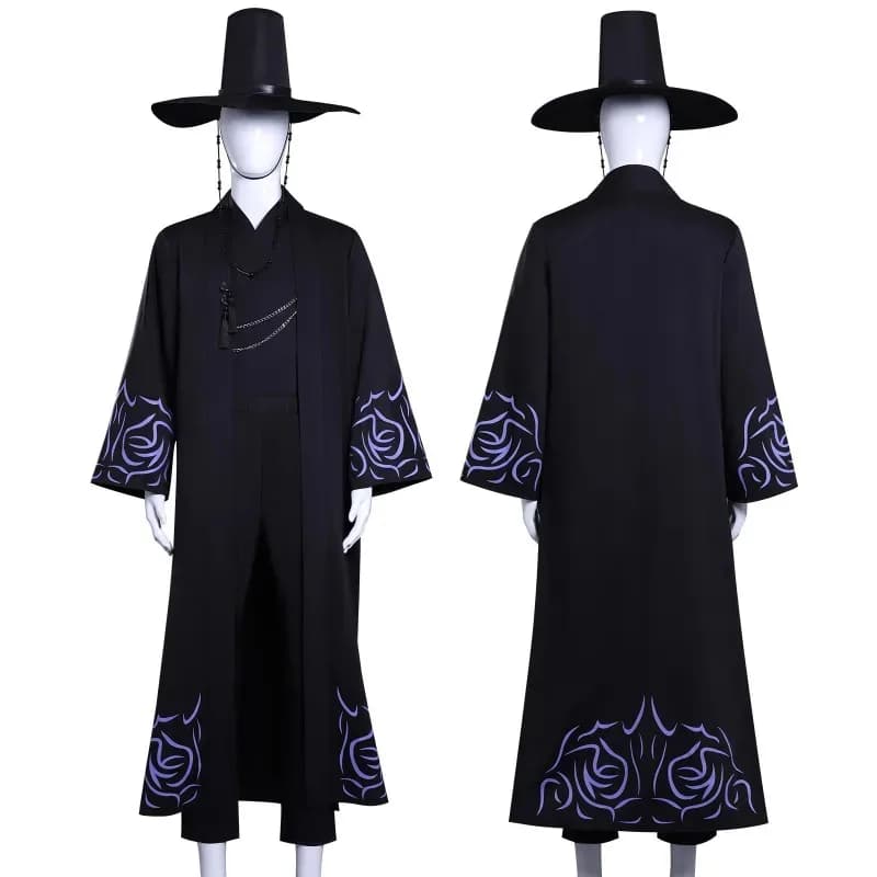 Anime Demon Hunter Saja Boy Jinu Costume Cosplay Kpop Group Song Korean Style Man Children's Dress Halloween Carnival Hat; 3'c,5.y;8'v,