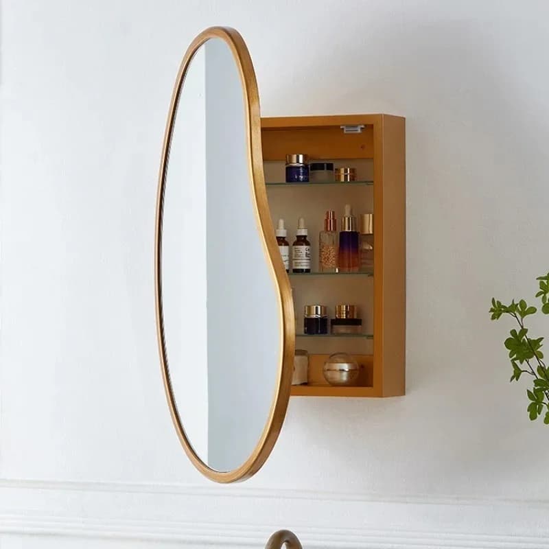 Nordic Irregular Bathroom Cabinets Homestay Entrance Decorative Mirror Bathroom Dressing Mirror Cabinet Bathroom Furniture