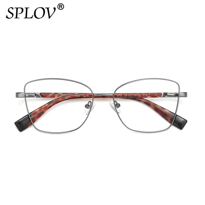New Cat Eye Anti-Blue Light Spring cerniera donna metallo colorato Cat Eye montature per occhiali da vista Leopard UV400