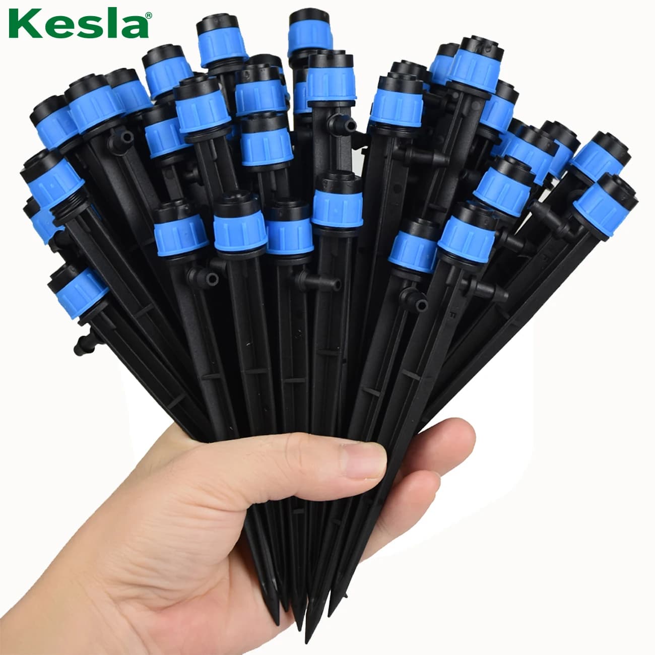 KESLA 30 pcs adjustable 360 ° garden sprinkler 13CM for 4/7mm pipe drip irrigation system irrigation system kit pot plant greenhouse