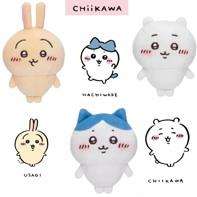 Portachiavi Peluche Kawaii Chiikawa di Tendenza | Ciondolo per Borsa a Forma di Personaggio Anime Usachi Hachiware | Giocattoli pendenti, regalo di compleanno