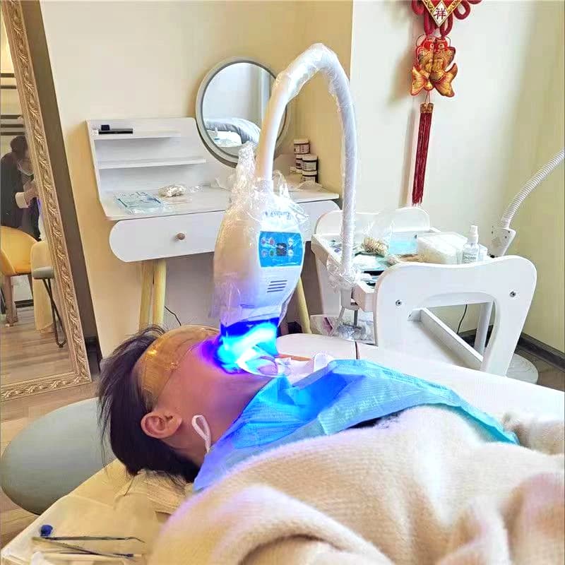Professional LED Home Beauty Tooth Lamp Desktop Chair Tooth Cold Light Machine with 1pc Goggle