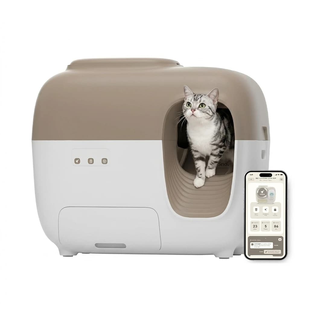 Fully Enclosed Plastic Cat Litter Box Large Pet Sand Basin Toilet with Splash-proof Function Free Shovel Pet Supplies