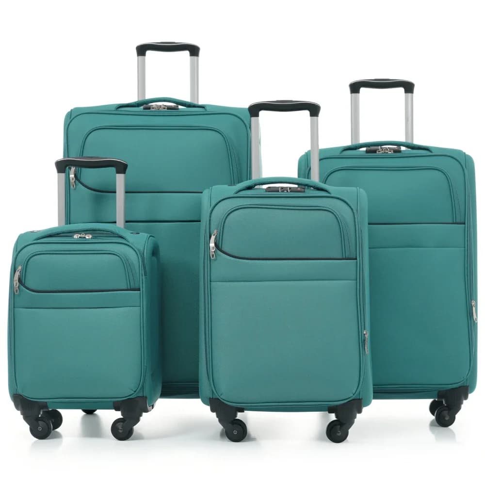 Softside Luggage 4 Piece Set, Expandable Travel Suitcases with Spinner Wheels, Lightweight Durable Luggage Set with TSA Lock.(18"/22"/26"/30")