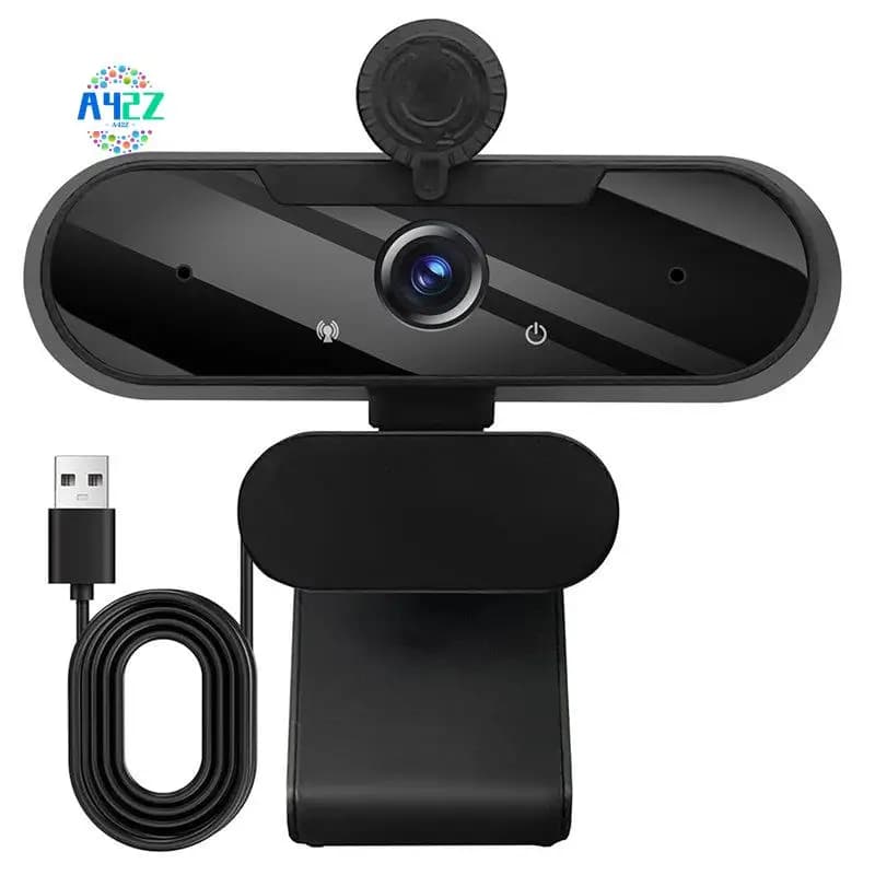 Webcam USB HD A42Z-1080P con grandangolo, microfono integrato, treppiede girevole per streaming, videochiamate, conferenze