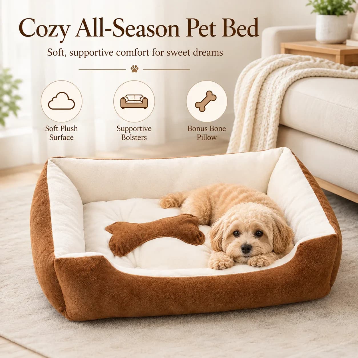 All-Season Pet Cushion, Summer Cat Nest for Teddy Cats, Warm Winter Dog Bed, Pet Supplies Dog Mat