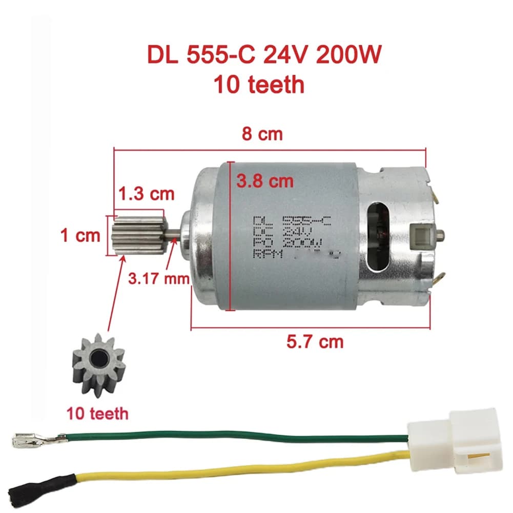 Motori Per Bambini Auto Elettrica 550 RS390 RS380 12V 6V DL555 24V 10 Denti 1 Cm Giocattolo Per Bambini Veicolo Elettrico Motore di Ricambio