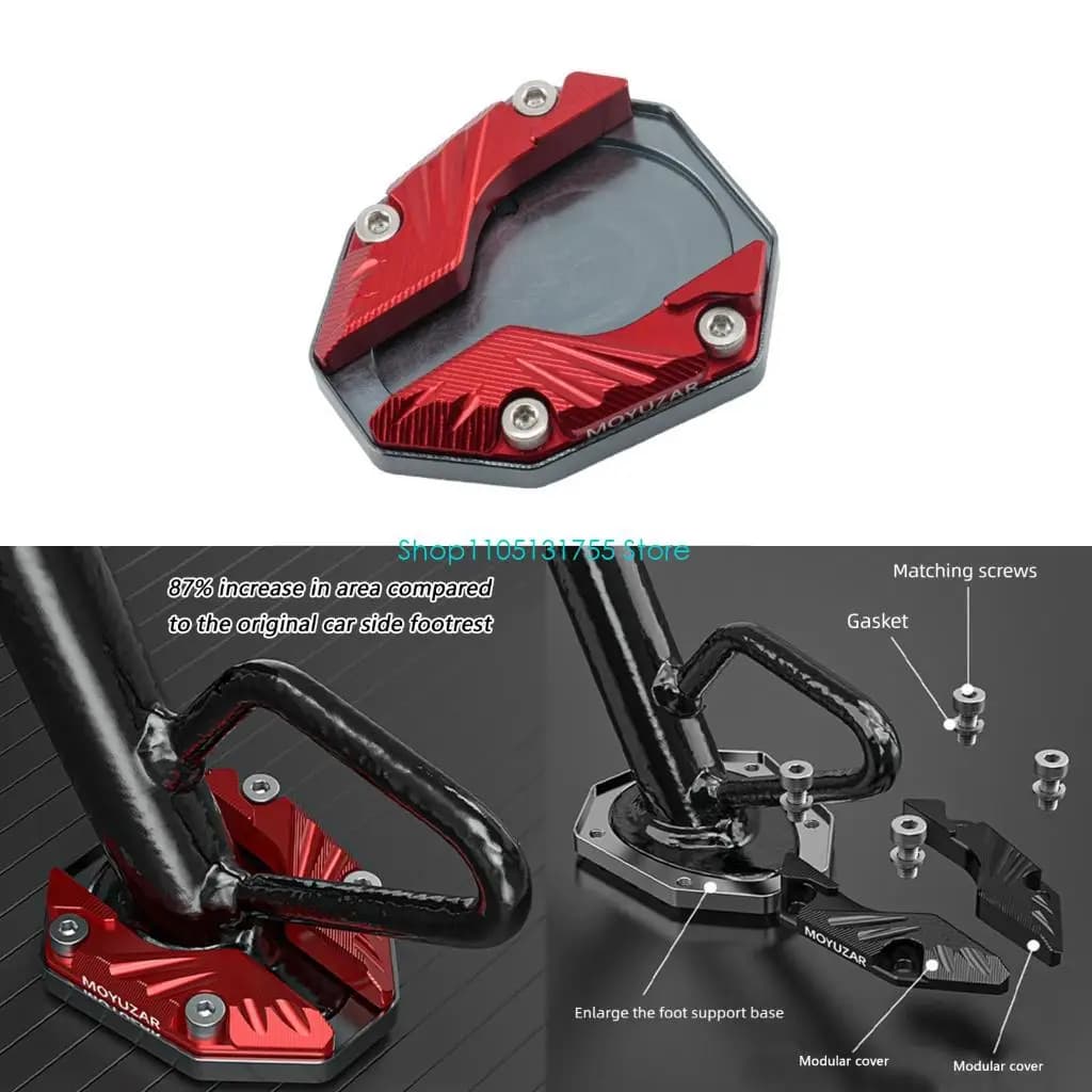 K0EF Universals Bike Side Stand Light Weight Portable Kickstand Extension Enlarger Plate Pad for Mmax2 110p Series
