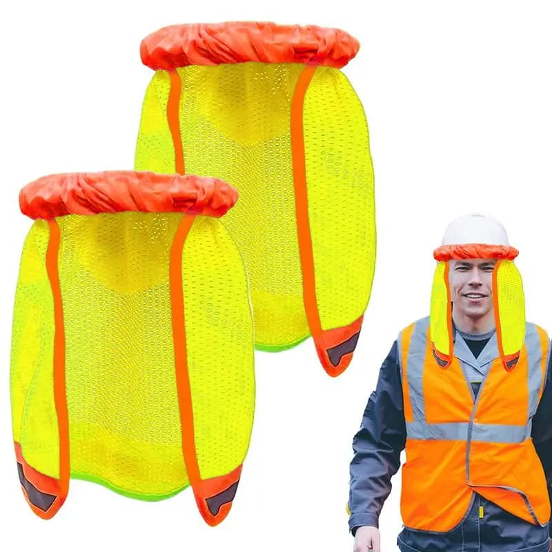 Elmetto di sicurezza Ombra Protezione per il collo Caschi Cappello riflettente Tesa Copri cappuccio riflettente per caschi da costruzione all'aperto Scudo