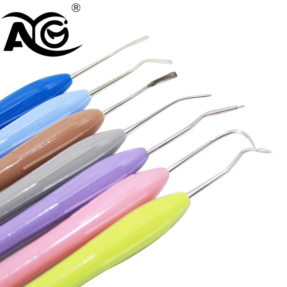 AG 7 Pz/set Set di Riempimento in Resina per Odontoiatria Comò in Plastica con Manico in Silicone Kit di Restauro Estetico Strumenti Dentali