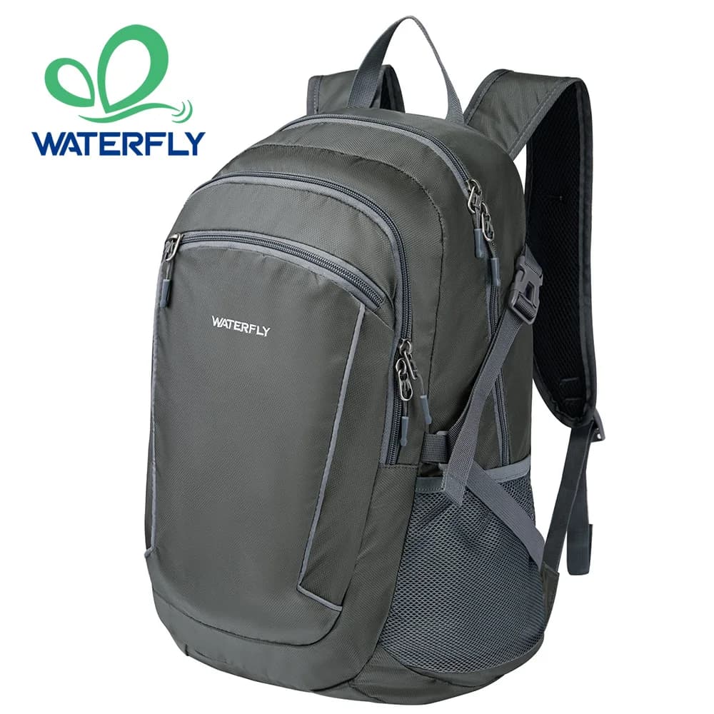 WATERFLY Zaino da trekking pieghevole da 28 litri Zaino leggero ripiegabile da trekking pieghevole per lo sport all'aria aperta Viaggi Campeggio Uomo Donna