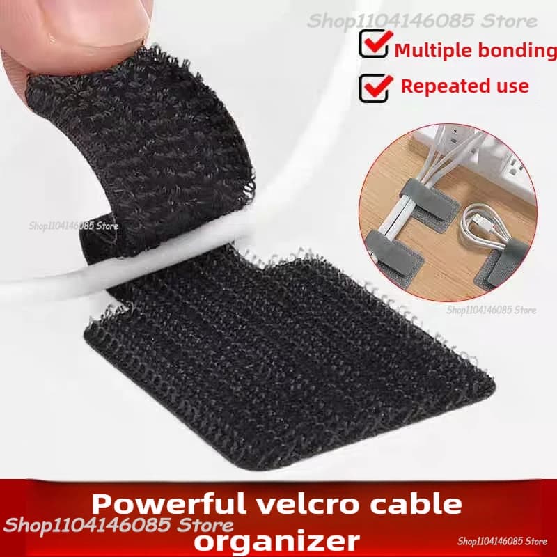 Fascette Riutilizzabili in Velcro, Organizzatori Adesivi per Cavi, Supporto Regolabile per Cavi Elettrici, Gestore e Organizzatore da Scrivania