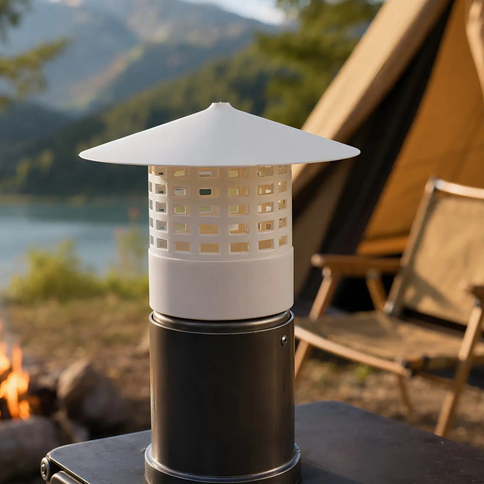 PVC Chimney Cap 75Mm Rainproof Cover Outdoor Camping Wood Stove Plastic Vent Cap Stable Weatherproof Chimney Caps