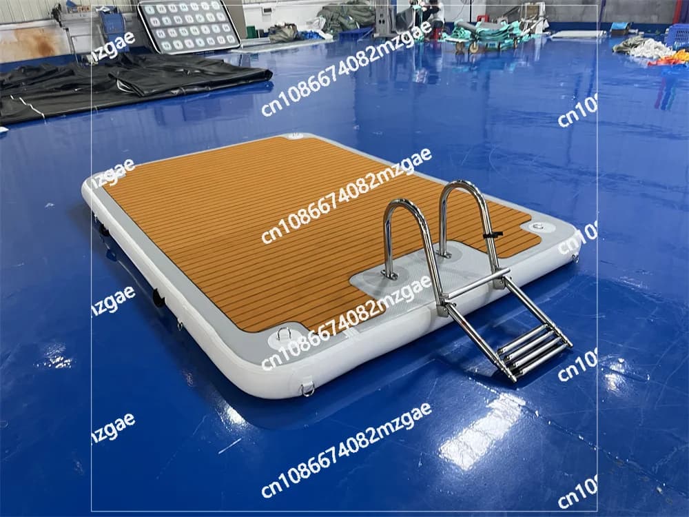 Pontili Gonfiabili Galleggianti per Barche, Mini Stazione di Attracco, Pontile Galleggiante per Moto d'Acqua, Pontone per Marina Nautica