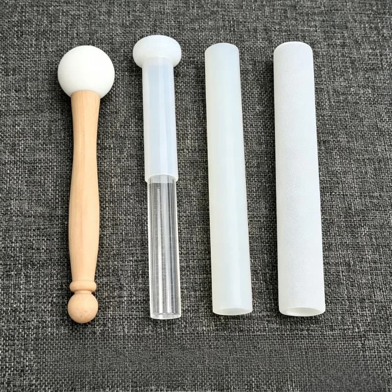 Crystal Singing Bowl Stick Handmade Solid Wood Crystal Singing Bowl Knocking Stick Professional Percussion Instrument Accessory