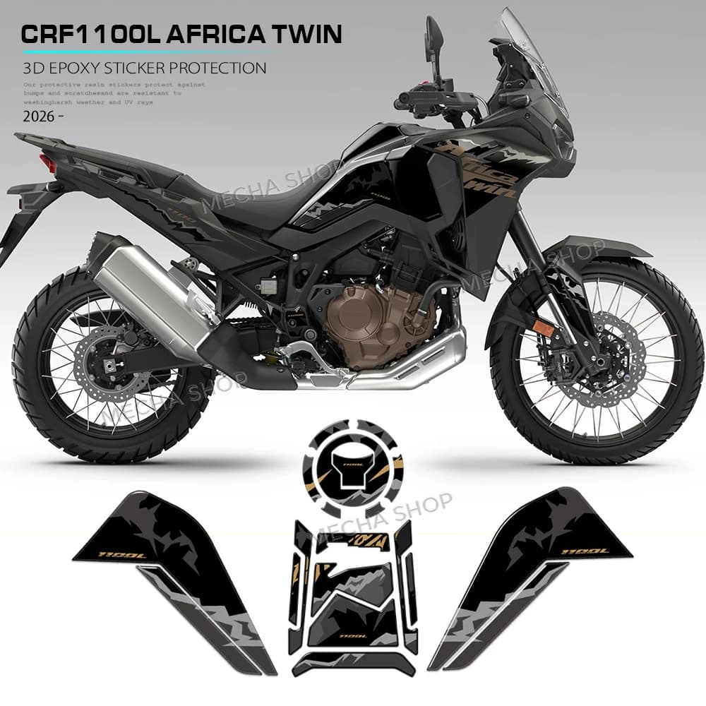 For Africa Twin CRF 1100 L Tank Pad 3D Epoxy Resin Sticker Protection Kit CRF1100L 2026