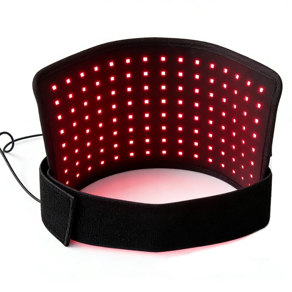 Cintura Massaggiante per la Vita con 120 LED per Fototerapia a Luce Rossa 850nm 660nm, Compressione Calda, Rilassamento, Sollievo dal Dolore alla Schiena, Modellamento del Corpo e Perdita di Peso