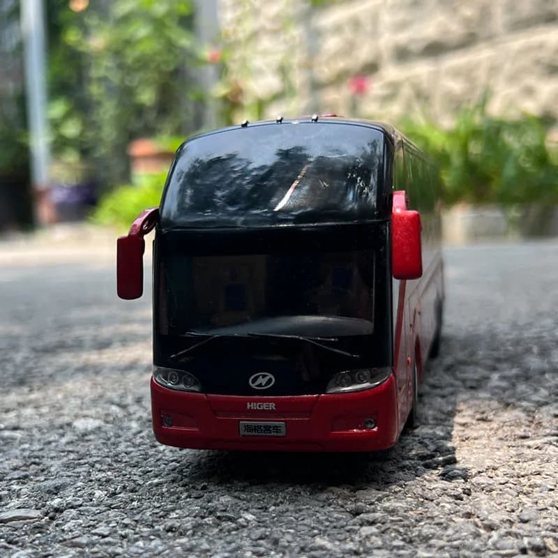 Modellino Originale 1:42, Autobus Kinglong Higer, KLQ6127BAE51, Modello in Lega per Esposizione, Regalo e Collezioni